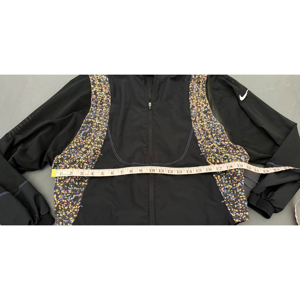 Nike Running Jacket Women's XS Black Icon Clash Sheer Sleeve Packable DD2285 - Picture 5 of 12